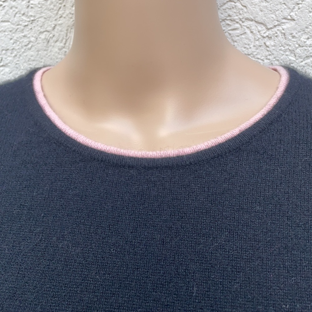 Esther Chen cashmere sweater pink black - Picture 2 of 7